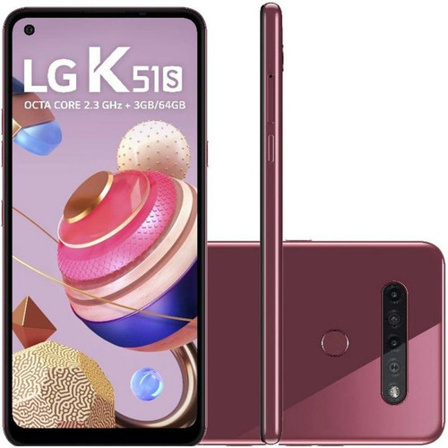 Celular LG K51s 6,5 Octa Core 3gb Ram 64gb 32mp Vermelho
