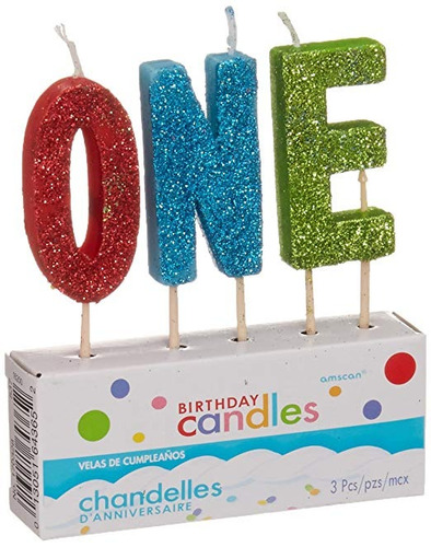 O-n-e Glitter Velas, Favor De Partido