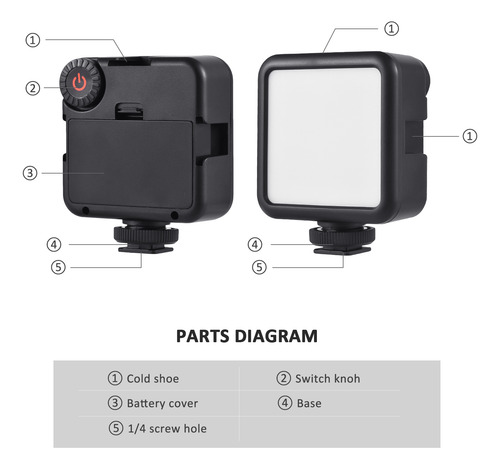 Lámpara De Vídeo Led De Bolsillo: 5600 K, 25 Perlas, 3 Sopor
