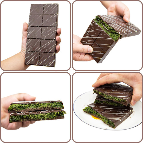 Molde De Barra De Chocolate Dubai Profundo 2 Unidades Grande 2 Piezas De Tamaño Profundo