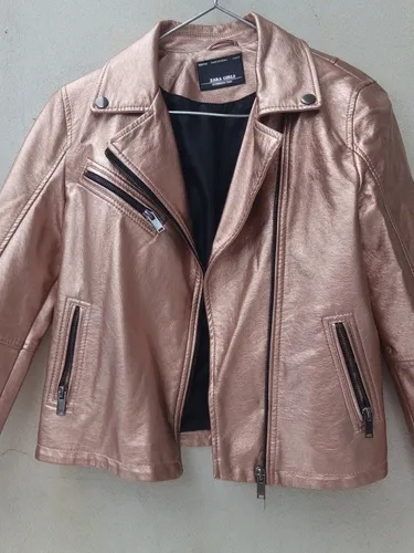 Campera de cuero online para niña zara