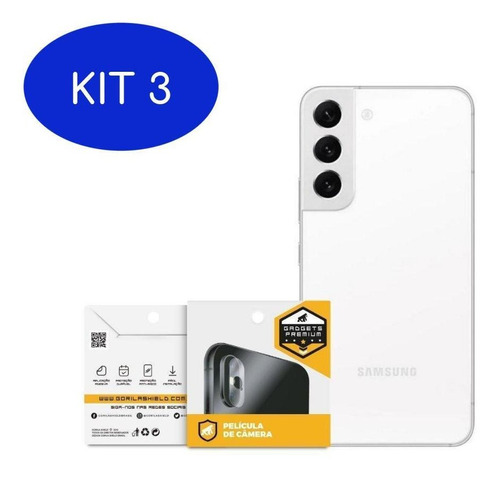Kit 3 Película Para Lente De Câmera Para Samsung Galaxy S22