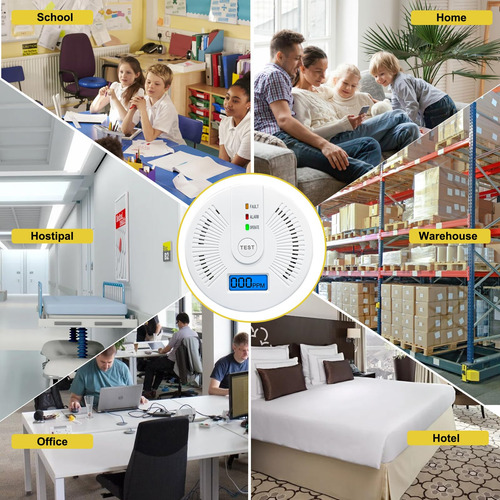Detector De Monoxido De Carbono Alarma Alta Sensibilidad