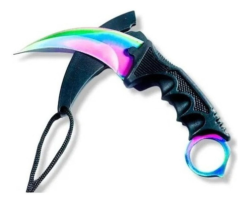  Karambit Silver Spider Cuchillo De Caza De Acero