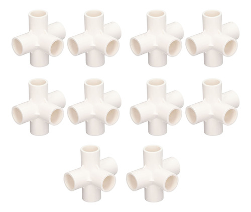 10 Piezas De Accesorios De Tubería De Pvc, 20 Mm, 5 Vías, Án