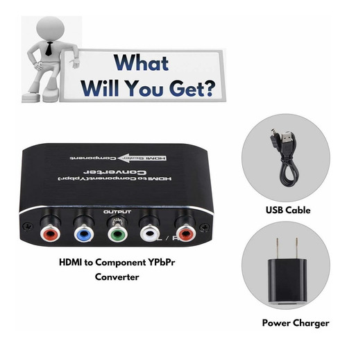 Convertidor De Hdmi A Componente Con Función De Escala...