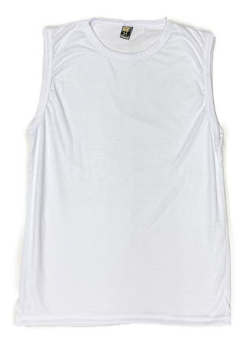 Musculosa Lisa Spun Modal P/sublimar Blanco Unisex Pack X 5