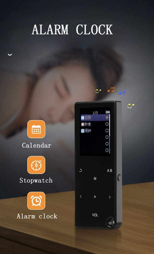 Reproductor Mp4 Mp3 8gb Bluetooh, Alarma, Fm Radio