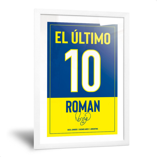 Cuadros Roman Riquelme Camisetas Boca Juniors Futbol 35x50cm