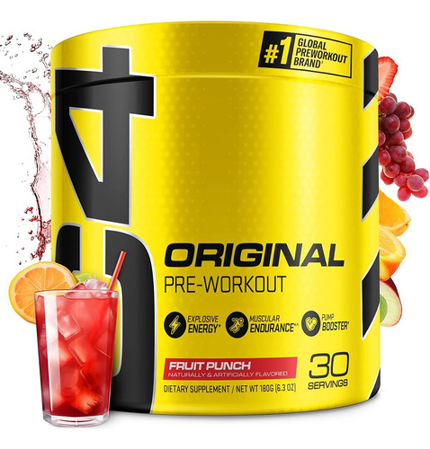 Suplemento en polvo Cellucor  C4 Original aminoácido sabor fruit punch en pote de 180g