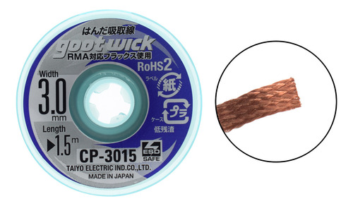 Malla De Cobre Para Desoldar Goot Wick 3.0mm X 1.5m Cp-3015