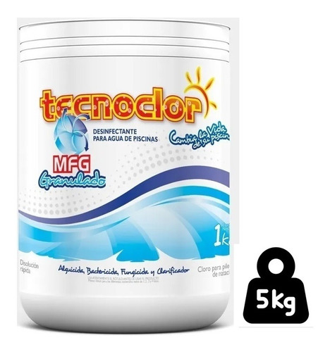 Cloro Granulado Tecnoclor Multifunción 5kg