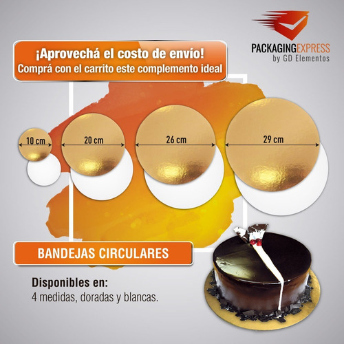 Cajas Para Tortas Chicas Tartas 21x21x11 Pack X 25 U