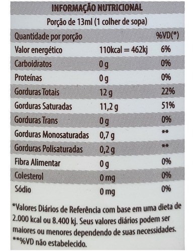 Óleo De Coco Extra Virgem Extraído Película 3,2 L Santo Óleo