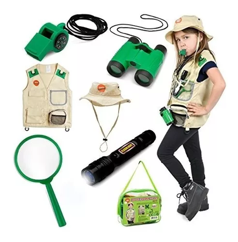 niños explorador kit con chaleco de safari y sombrero-premium