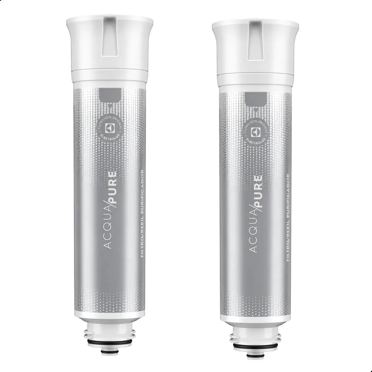 Kit 2 Refil De Água Acqua Pure Electrolux Pe12a Pe12b Pe12g PC01X, Cor Marrom-claro