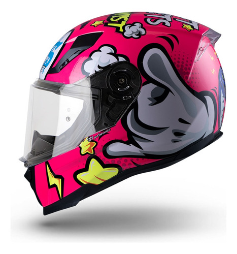 Casco Integral Shaft Cartoon Visor Transparente