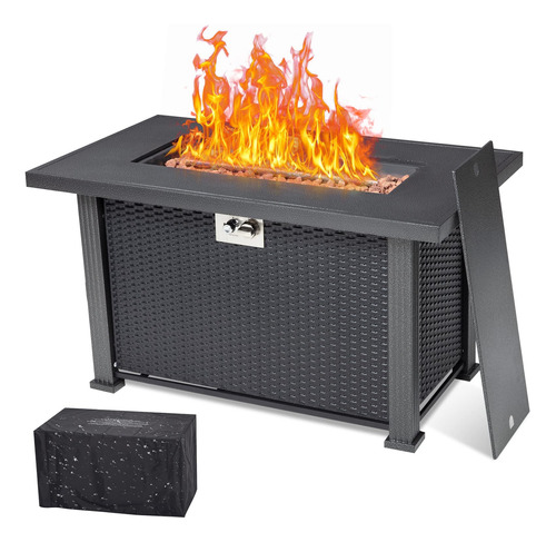 Mesa De Fuego De Propano De 44 Pulgadas, Mesa Rectangular De