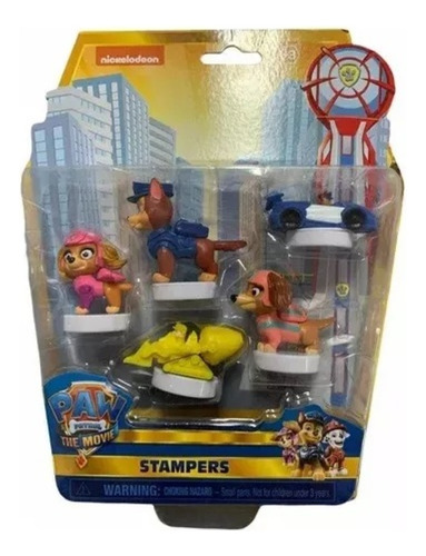 Pmi Paw Patrol Stampers Sellos Pack X5 Chase Liberty Skye