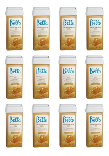 Depilatorio Depil Bella Roll-on Mel 100g - Kit Com 12un