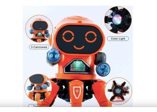 Robot De Juguete Inteligente 6 Garras Baila Luz Música