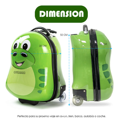 Maleta Para Viaje 16in 3d Mango Retractil Ruedas Dobles 360°