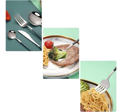 Juego De Cubiertos De Plata Con Mango Verde, Juego De Cubier