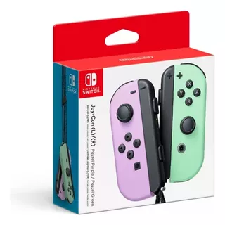 Joystick Mando Joy-con Set Izq Y Derecha Verde Pastel Y Lila