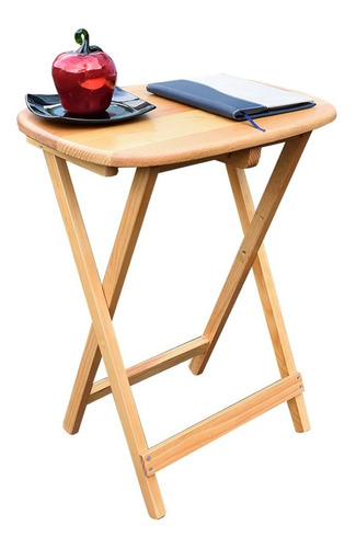 Mesa De Servicio Plegable De Madera Exclusiva Y Util Hogare Color Oval Aile