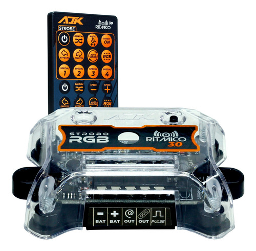 Kit estroboscópico Rgb 2 Led 6w Audiorhythmic + Control Ajk