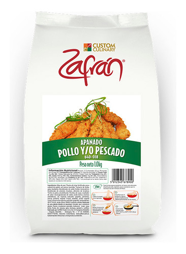 Apanado Pollo/pescado Zafran 8u - g a $26