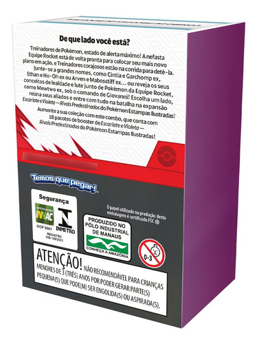 Box 18 Boosters Cards Pokémon Rivais Predestinados Cartas Pokémon Português