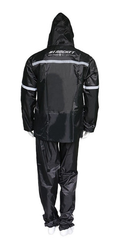 Imagen 4 de 4 de Impermeable Joe Rocket Rs-1 Rain Suit Negro Para Moto