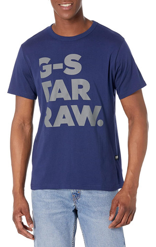 Logotipo De G-star Raw Para Hombre Raw. Camiseta De Manga Co