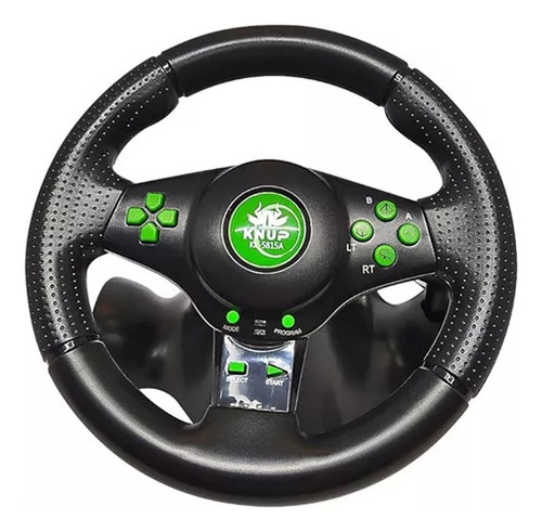 Volante C/ Vibração Pc/xbox 360 / Ps3 / Ps2 / Usb Kp-5815a Cor Preto