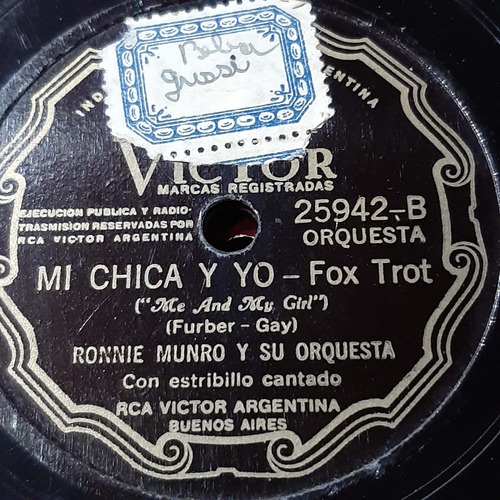 Pasta Ronnie Munro Su Orquesta Victor C233