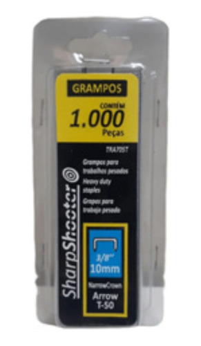 Kit De 6 Grampos Grampeador Manual 3/8 1000 Uni (10mm) Tra70