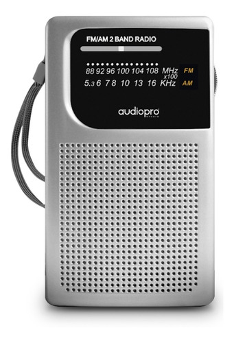 Radio Portátil De Bolsillo Audiopro Am Fm Ap02079 Gris