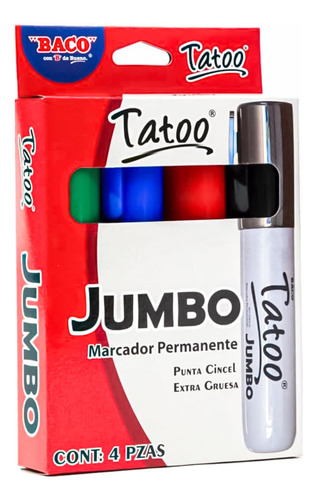 Baco | Marcadores Jumbo Permanentes Tatoo Punto Grueso En