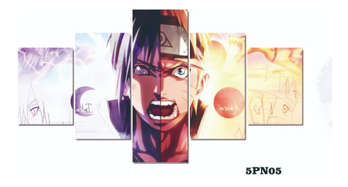 Cuadros Decorativos 5 Piezas Naruto 134x72cms
