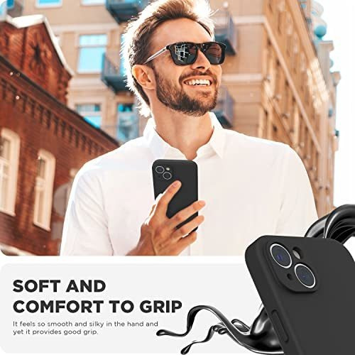 Funda + Protector De Pantalla Para iPhone 14 Plus (negro)