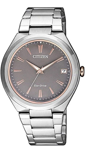 Citizen Eco-drive (energía Solar), Elegante Caja De Acero