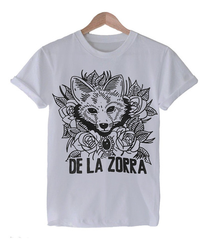 Remera Remeron Blanco Estampado Mujer Dama Hombre Zorro Fox