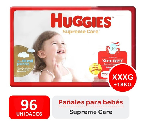 Huggies Supreme Care Xxxg X 96 Unidades