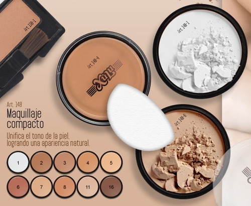 Base De Maquillaje Compacto Xúlu Exhib X12 Unid Z8148 Z148