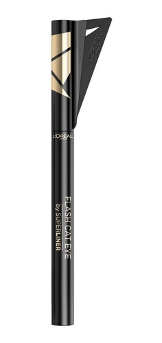 Imagen 1 de 3 de Delineador líquido L'Oréal Paris Superliner Flash Cat Eye color negro