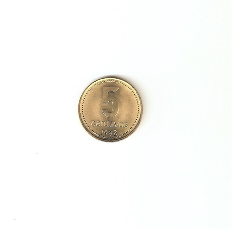 Monedas Argentinas: 5 C. 1992 (chile) Reborde Fino Sc- 