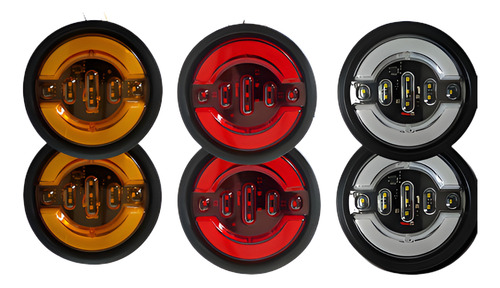 X6 Luz Led Trasera 12/24v Auto Camión Blanco Ámbar Rojo