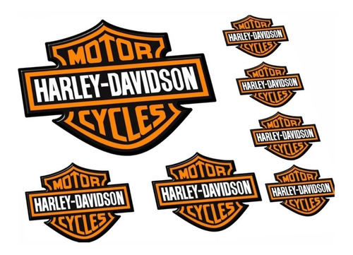Adesivos Capacete Compatível Harley Davidson Cycles Ktcp153 Cor HARLEY DAVIDSON CYCLES REFLETIVO