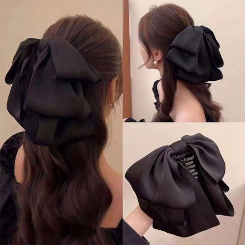 Corbata Para El Pelo Con Lazo Grande De Encaje De Chifón, Re